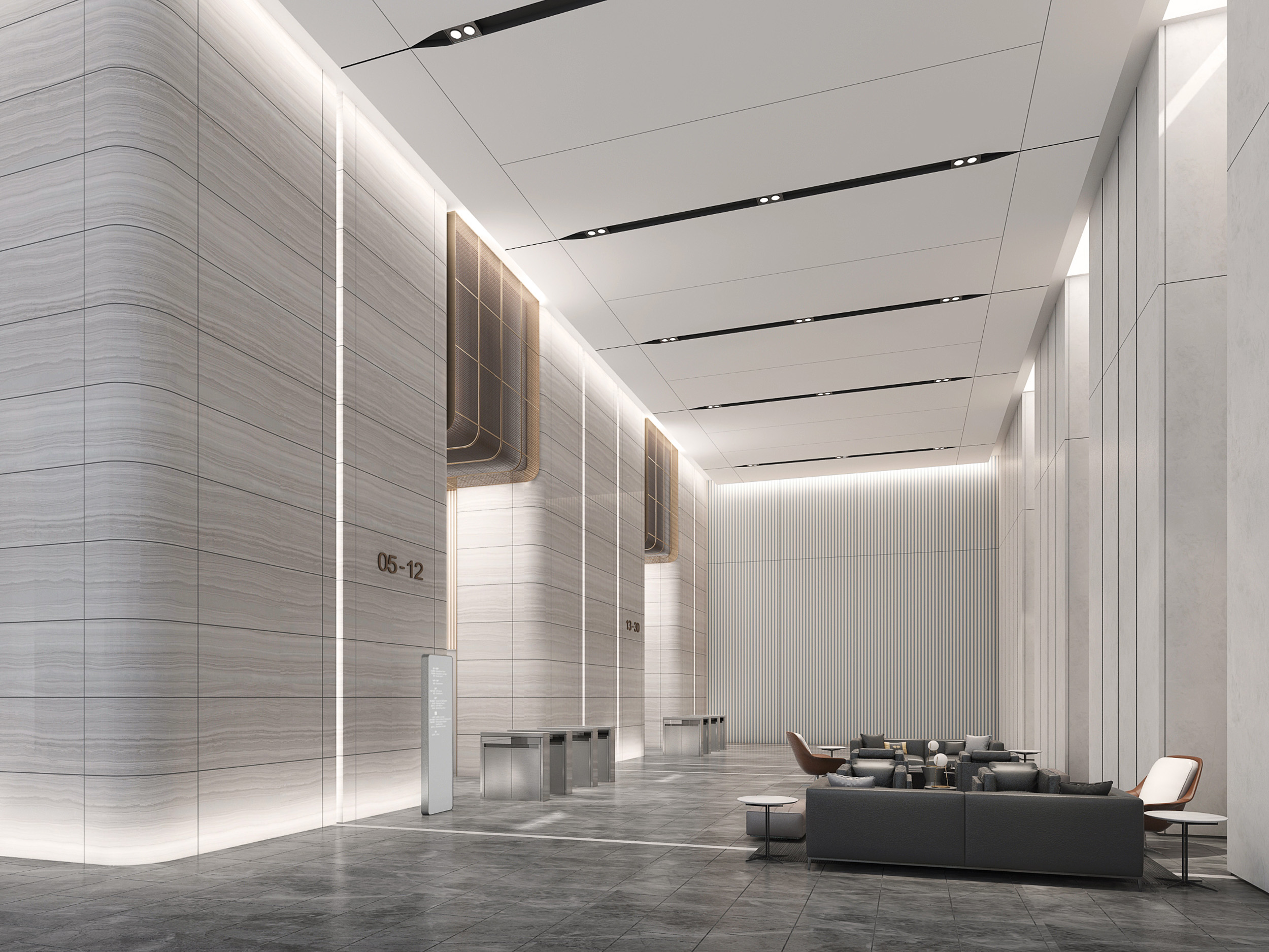 Shandong Jinan Xihe Plot A1 Supertall Public Areas